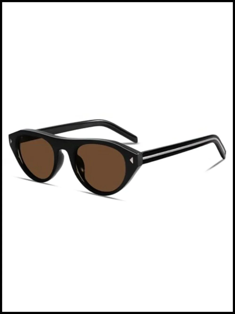 Retro Oval Sunglasses with UV400 Protection Microfiber Pouch